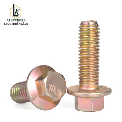 DIN6921 Высокатрывалы ніт з шасціграннай галоўкай з зубчастым фланцам