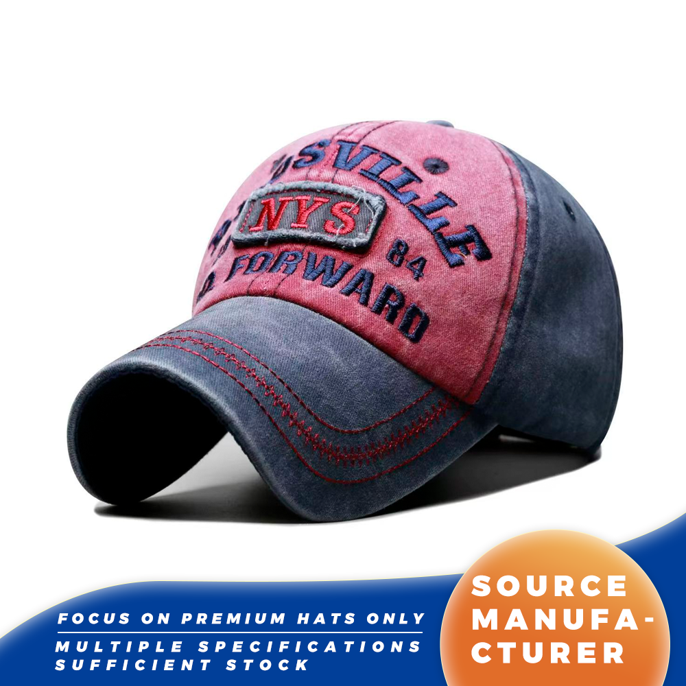 Topi Baseball NYSville 84 Dua Warna Dicuci
