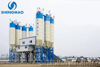 Durable Quality HZS120 Modular Mixed Readymix Concrete Mixing Plant in Russia