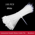 Nylon Cable Self-locking Plastic Wire Zip Ties 100pcs Set Fastening Tie Strap Cable-Tie Wire-Zip-Ties-Set white Cable Hardware