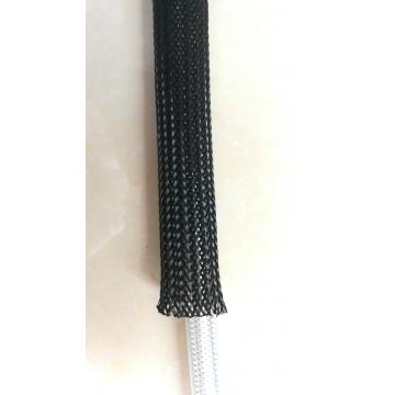 Black PET Expandable Cable Braided Sleeving