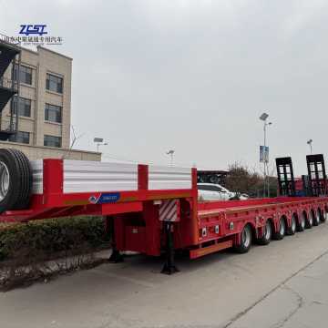 WABCO-Flachbett Semi-Anhänger: Heavy Duty 3/4 Achsen 30-80 Tonnen LKW-Anhänger Hydraulikschwächte Lowbbed Semi
