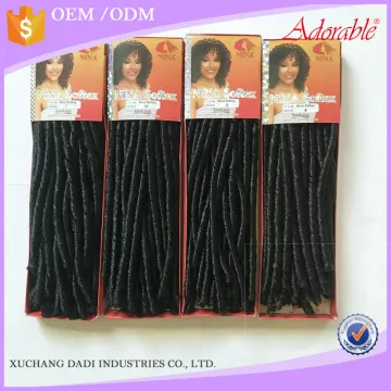 Hot sale NINA softex locs faux crochet braids,fire retardant fiber material locs soft dreads braids for american
