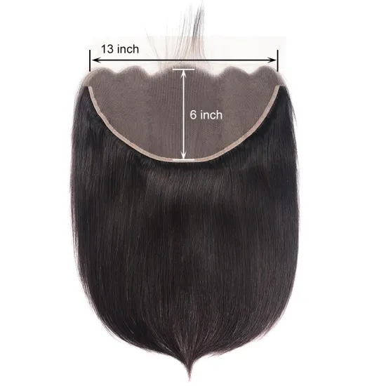 Brazilian Straight Hair Lace Frontal 13x6 Pre Plucked Free Part 100% Human Hair 13x6 Lace Frontal Remy Hair