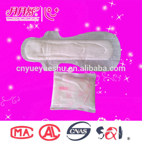 perforated nonwoven sanitary pad with fan-shaped wings