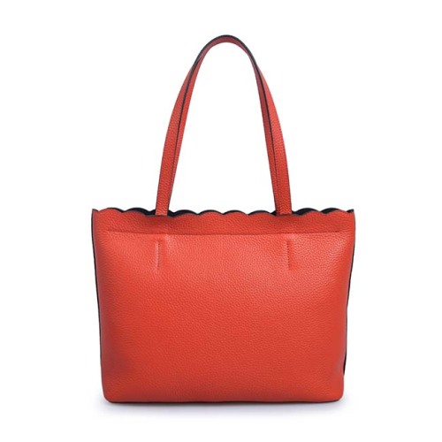 Fashion Simple Cow Leather Female Red Shoulder bag