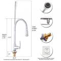 Flexible Pull Out Kitchen Water Tap Sink Faucet Single-Tube Cold Water Basin Taps