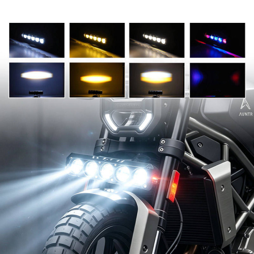 LiuHJG Led Spotlight 5 Lens Double Colors Fog Light Waterproof IP67 12-80V Led Driving Lights with Flash