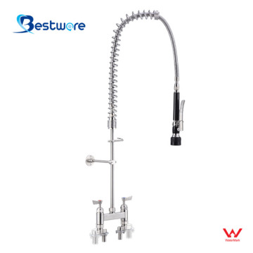Deck Mounted Pre Rinse Faucet With Sprayer