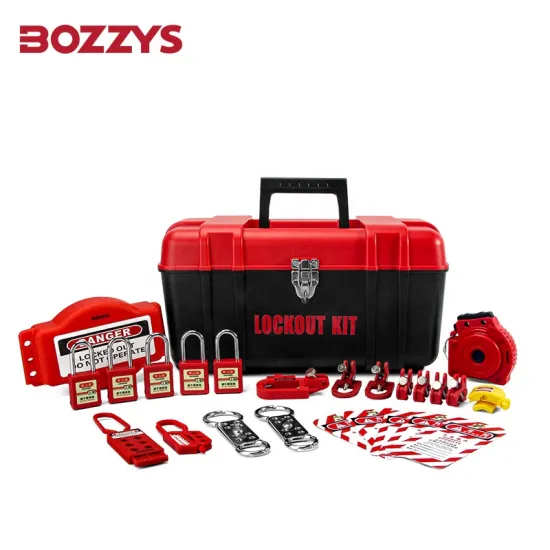 BOZZYS Safety Industrial Electrical Portable Toolbox with Lockout Tagout Kit