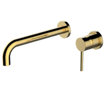 Modern Concealed Bathroom Wall Mount Faucet Brass Washbasin Tap