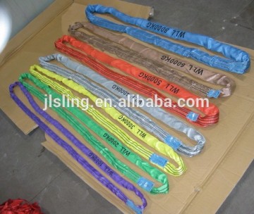 Made in china polyester rigging hardware weight lifting belts, round sling