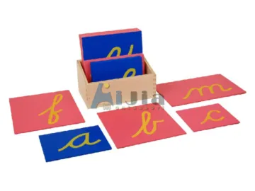 montessori equipment -Lower Case Cursive Sandpaper Letters montessori materials