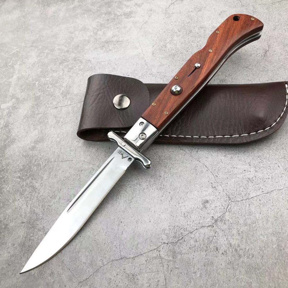 Spring Switch Blade Pocket Knife With Backlock