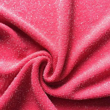 Red velvet shinny lurex knitting night dress fabric