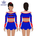 Custom royal blue cheer uniform