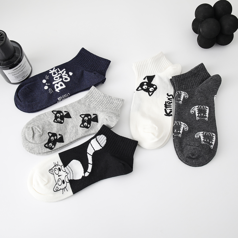 Шкарпэткі для мультфільмаў з высокім эластычным мультфільмам