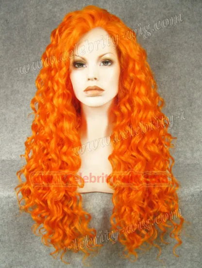 Orange Drag Queen Rupaul Synthetic Lace Front Wig