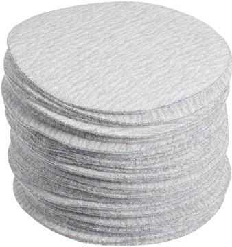 Heißer Verkauf 3 Zoll Haken und Loop Aluminiumoxid weiße runde Sandpapierscheibe - P180
