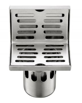 Stainless Steel Floor Drain with Wall Corner Design
