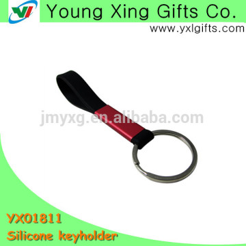 Silicone metal key ring