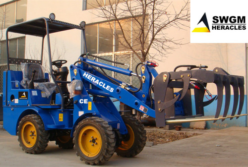 Heracles Brand Hr300 CE/Rops/Fops Approved Articulated Loader 0.8ton Small Wheel Loader