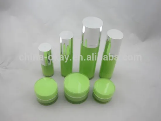 Plastic green bottle material and skin care cream use plastic jar