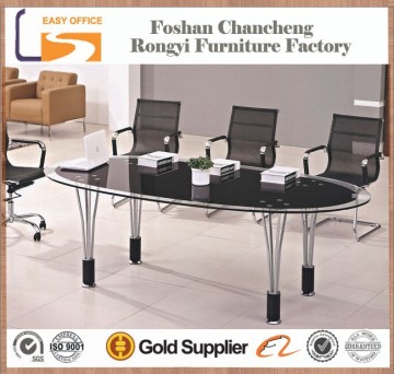 New design oval modern luxury glass top conference desk