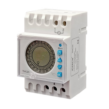 THC20-2C 2 Load Digital Timer Switch with Backlight LCD Display - Programmable Periodic Timer Control for 220-240VAC, 16 Amp Applications