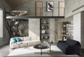 2022 Sofá de couro de luxo leve Móveis de sofá de design de design moderno para o escritório de hotéis em casa