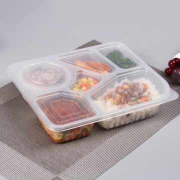 Fast Shipping: 6 Compartment Recyclable Plastic Disposable Lunch Box