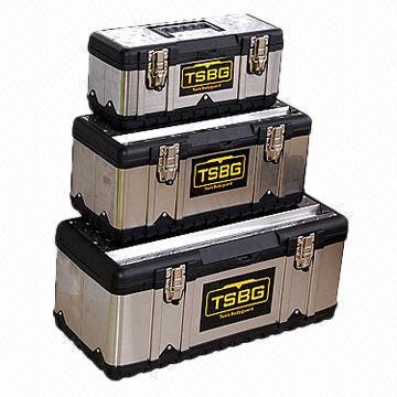 Plastic and stainless steel tool case set