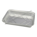 Recipiente de papel de aluminio 4LB oblongo con dobladillo panorámico