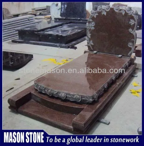 engraving rose design stone slab