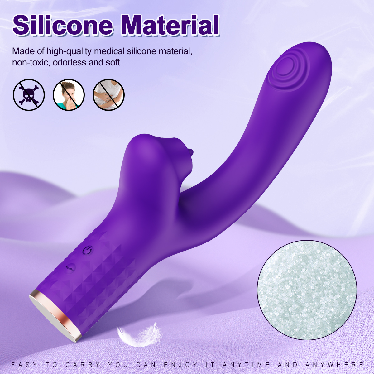 Dual Vibration Clitoral Stimulator with Tongue Touch Feature