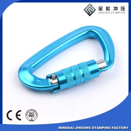 D shaped carabiner colored d carabiner black silver karabiner hook