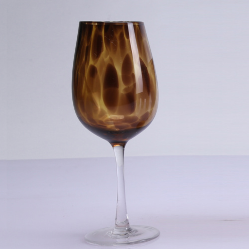 Gobelet Motif Léopard Et Verres À Vin Sans Pied