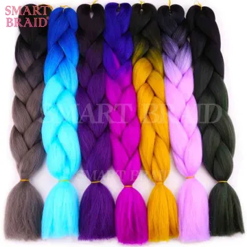 Ombre Braiding Hair Yaki Jumbo Braid Hair Extension Ombre Colors Low Temperature Synthetic Fiber Soft Healthy
