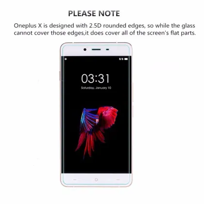 HUYSHE mobile phone use 9h premium tempered glass for OnePlus X, good quality screen protector for OnePlus
