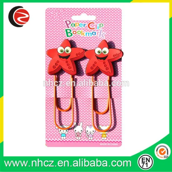 Star Paper Clip Red Star Bookmark