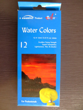 kids' watercolor paint set, 12 pcs water color paint set
