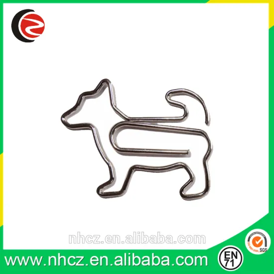 Silver Dog Paper Clips Metal Dog Shaped Paper Clips