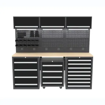 Heavy Duty Modular Garage Workbench with Lockable Tool Cabinet Drawers