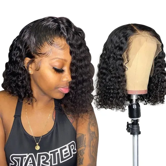 Msbeauty Bob Wig Short Afro Kinky Curly Human Hair Hd Full Lace Front Wig Raw Brazilian Virgin Human Hair Bob Wig Vendor