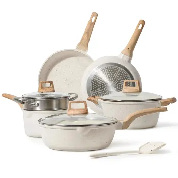 High-Quality, Hot-Selling 10-Piece Nonstick Ceramic Coated Die-Cast Aluminum Kitchenware Cookware Set