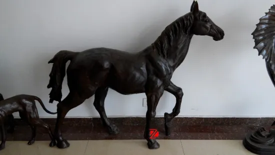 modern small bronze horse sculpture