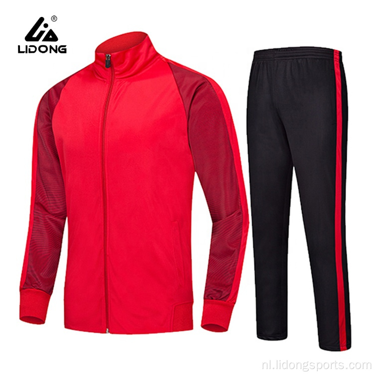 100% polyester tracksuit jogging sportspoorpak op maat