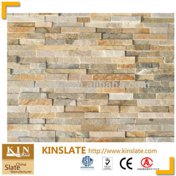 Beige glued slate S-0507A stone for exterior finish