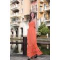 Maxi vestito a righe da donna