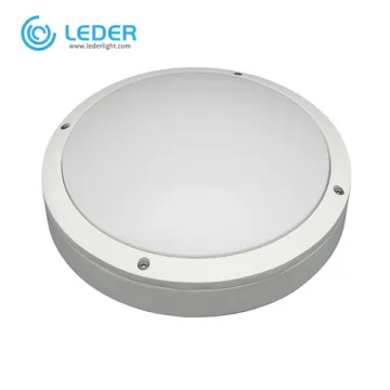 LEDER Circle White Simple LED Outdoor Wall Light